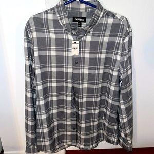 MENS M EXPRESS BUTTON UP SHIRT - NEW